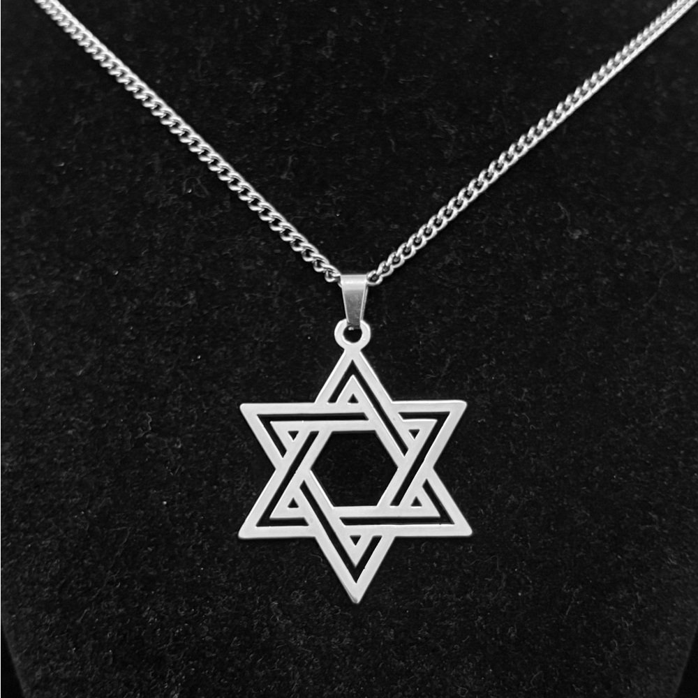 Unisex Jewish Star Pendant Necklace
